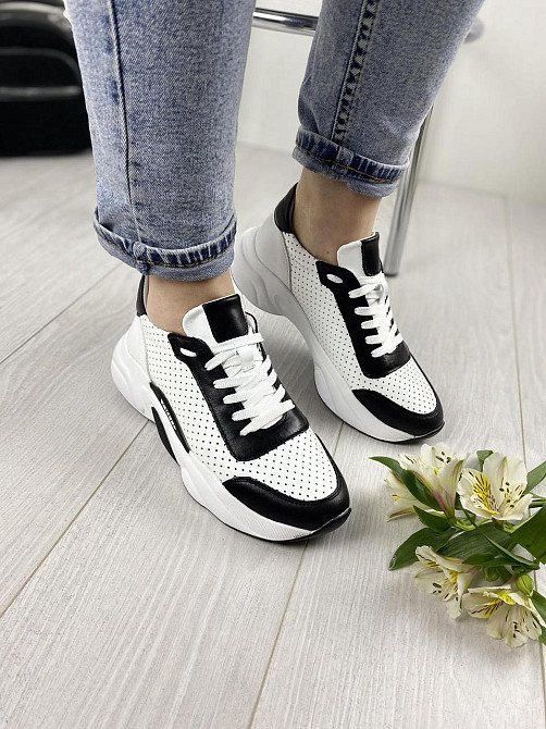 EMELI Кросівки жіночі EMELI 913/4 ST біло/чорні (весна-осінь, шкіра натуральна) (3290) 36р.37р. Коломыя - изображение 6