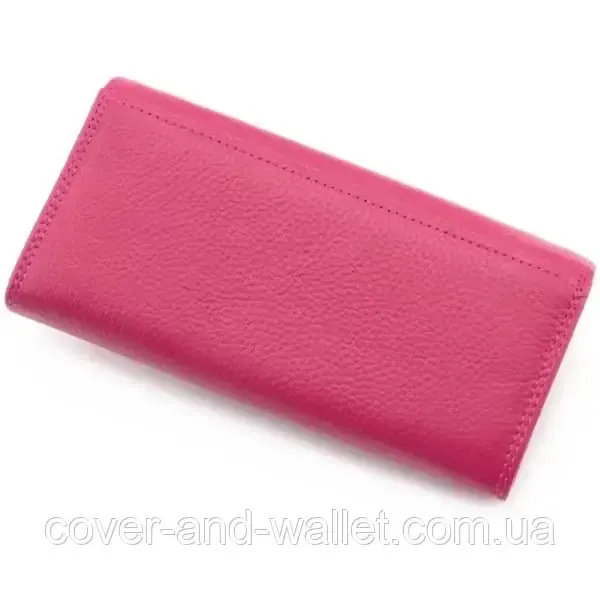 Малиновый женский кошелек на магнитах из натуральной кожи Boston Киев - изображение 2