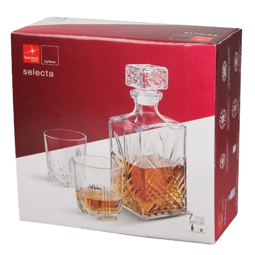 Набір для віскі Selecta 7 предметів (декантер + 6 чарок) BORMIOLI ROCCO Житомир