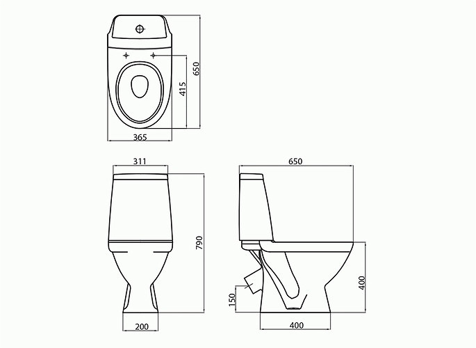Modo Компакт напольный, косой, 3/6л, сиденье Duroplast Soft Close Киев - изображение 3