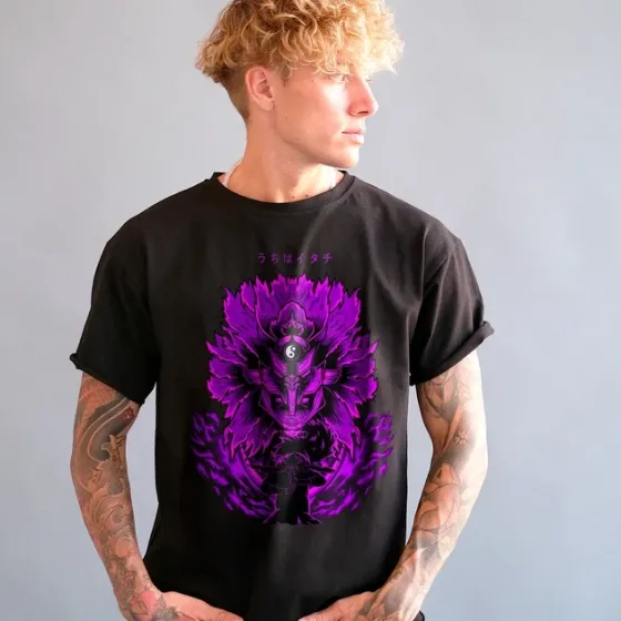 Футболка для подростка мальчика с принтом Наруто Сусаноо Саске Размер 160 Anime10015 Днепр