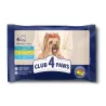 Набір вологого корму для дорослих собак малих порід CLUB 4 PAWS Клуб 4 лапи з ягням, кроликом та лососем (набір 4 шт × 85 г)