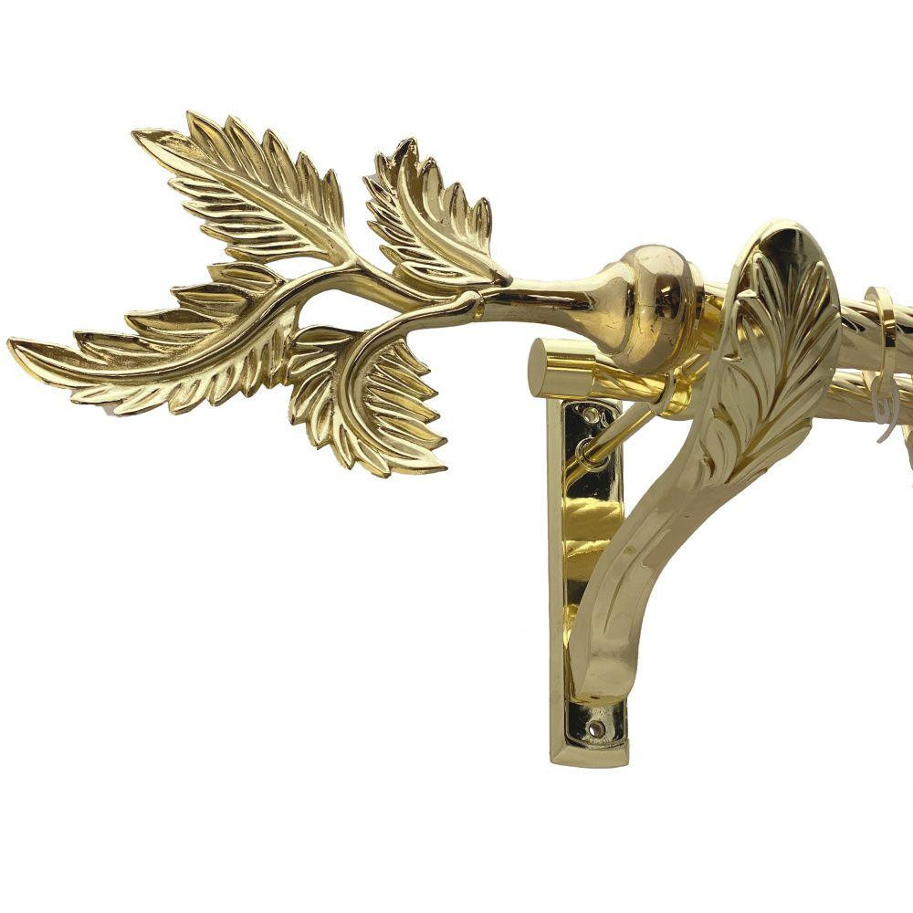 Карниз Orvit Папороть металевий дворядний ретро скручена труба кільце фасонне металеве  Золото 25\19 мм 240 см (00-00010985) Львів - фото 1