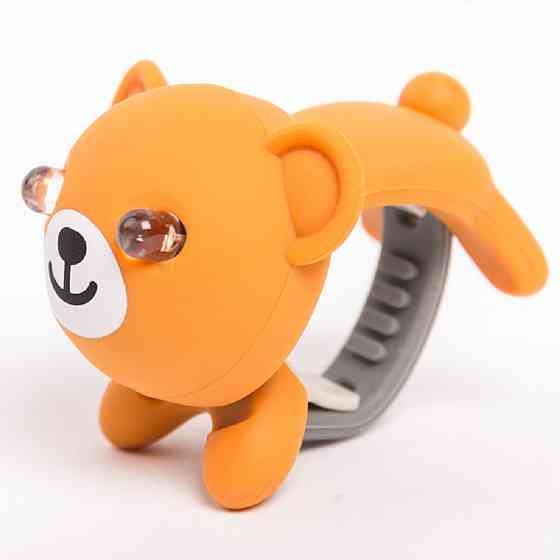 Мигалка для детского велосипеда Zoonimal Медведь, LED, на руль. Свечение: Белый Киев