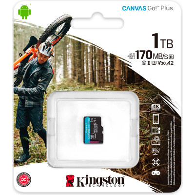 Карта памяти Kingston 1TB microSDXC сlass 10 UHS-I U3 V30 A2 Canvas Go Plus G4 (SDCG4/1TBSP) Винница - изображение 3