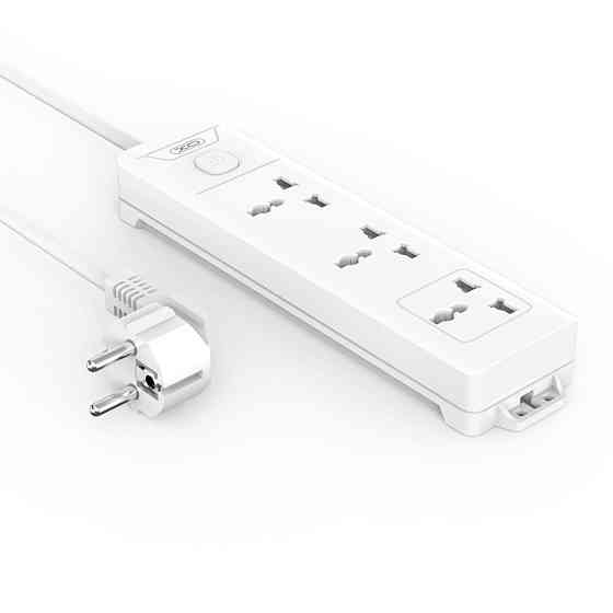Подовжувач мережевий XO WL17, 3 розетки, 10 A, 250 V, 2 м, білий Вінниця