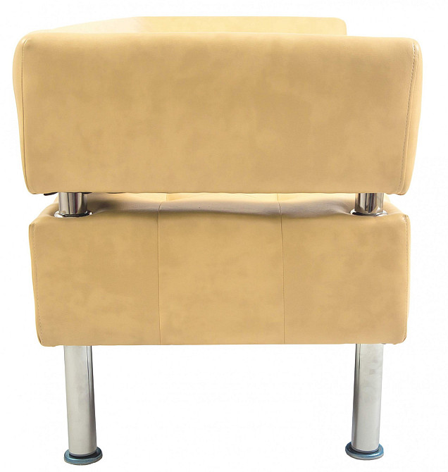 Диван Titan Office двойка со спинкой и подлокотниками 1550х650х750 Бежевый Киев - изображение 3