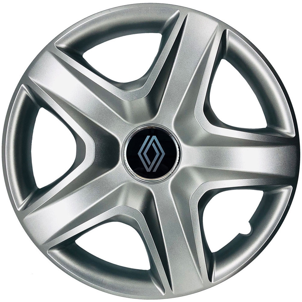 Автомобільні модельні ковпаки R14 Renault NEW 202 4шт, SJS, сріблясті Київ - фото 1