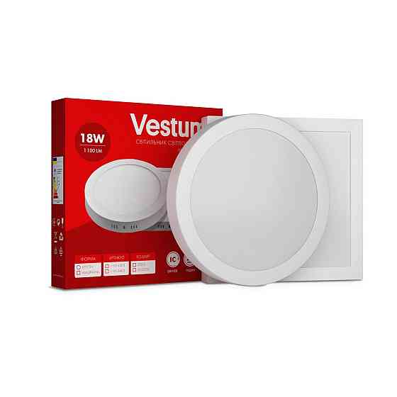 Круглий світлодіодний накладний світильник Vestum 18W 6000K 220V 1-VS-5307 Дніпро