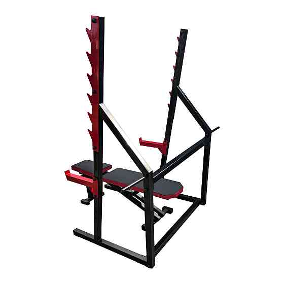 Скамья с отрицательным углом 40 40 мм + Стойки для присяда под штангу 50 на 50 мм Киев