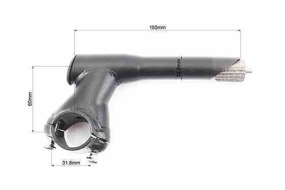 Винос керма MTB 22,2х31,8х60х150мм, чорний HS059 Київ