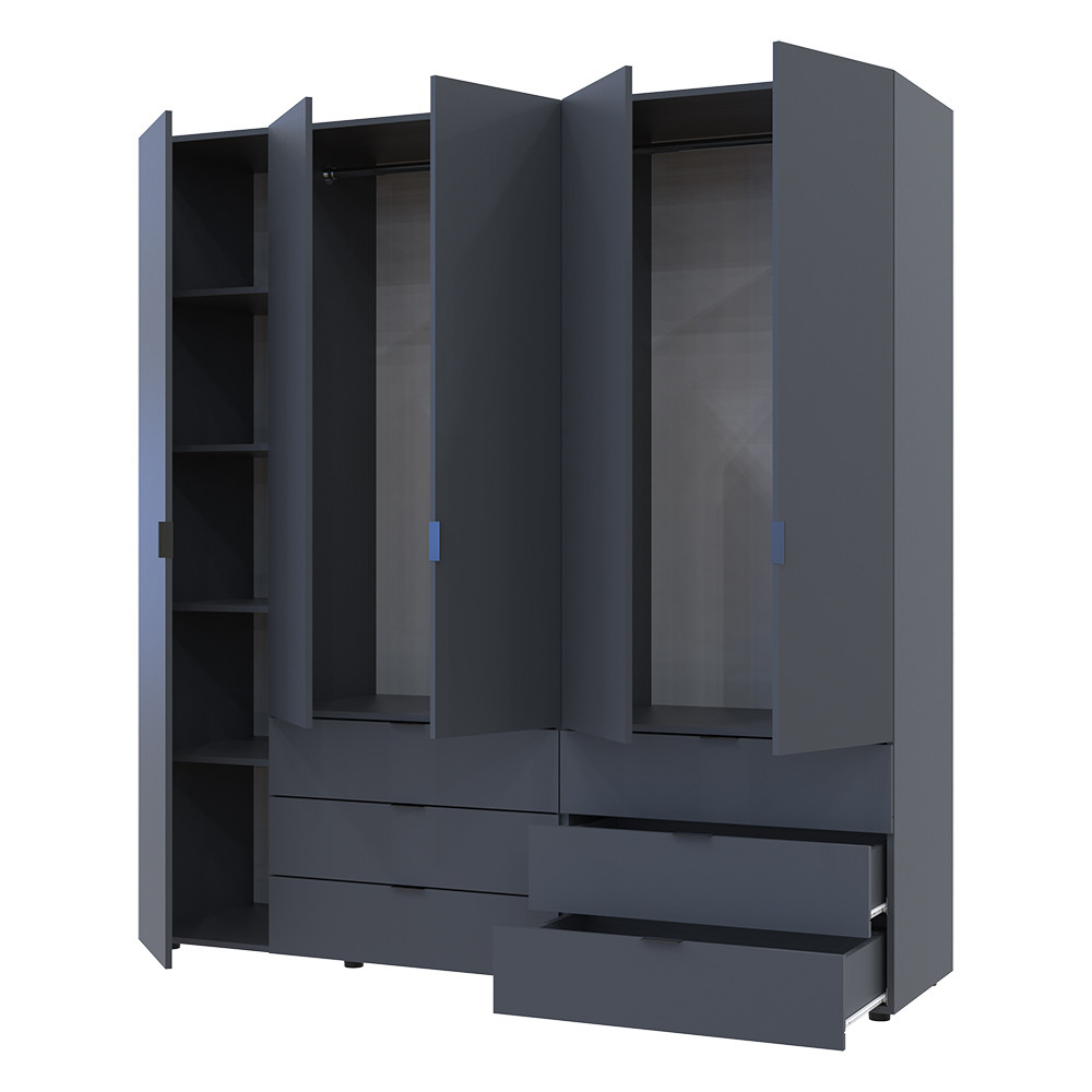 Комплект шаф для одягу Doros Гелар (2 шт.) 193,7х49,5х203,4 см Графіт (DRS-011118) Львів - фото 3