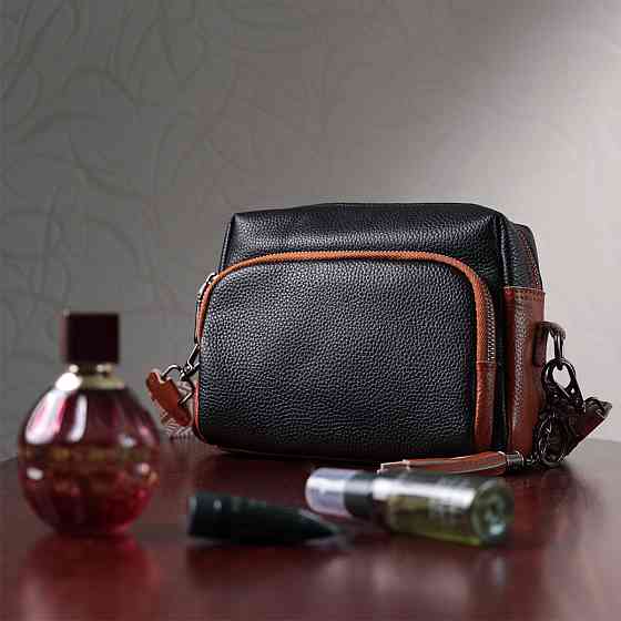 Сумка для женщин на каждый день из натуральной кожи Vintage 22588 Черный Киев