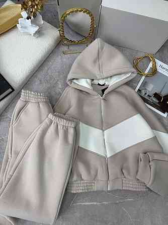 Женский теплый костюм из качественной тринитки на флисе Серый, 46/48 Одесса