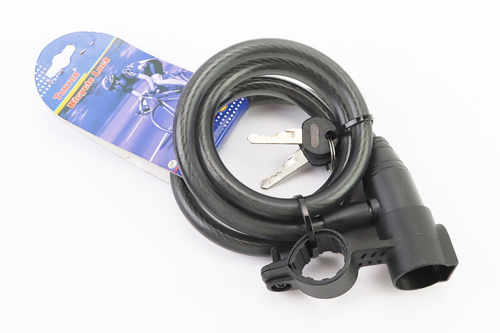 Замок протиугінний тросовий 1200х12мм під ключ, TY506 Київ - фото 1