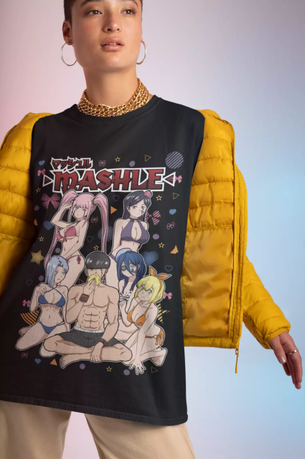 Футболка для хлопчика з аніме принтом Масхле Креам Пуфф Аніме оверсайз (зріст від 165 до 180) Чорний AnimeJ0485m Дніпро - фото 1