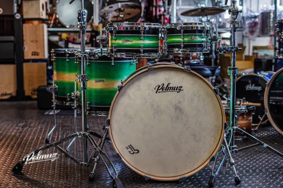 Ударная установка  Polmuz Maple Model 1 - 24/10/12/16/18 custom inlayed green to natural fade plus black Киев