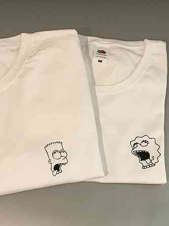 Парні футболки для хлопця та дівчини з принтом Simpson's Чернівці