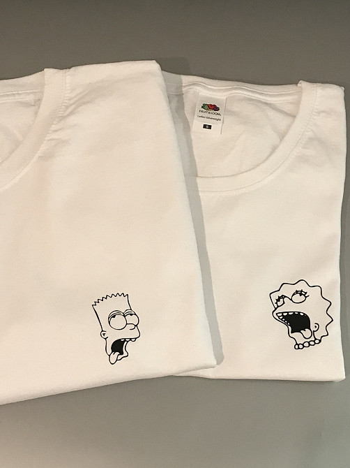 Парные футболки для парня и девушки с принтом Simpson`s Черновцы - изображение 2