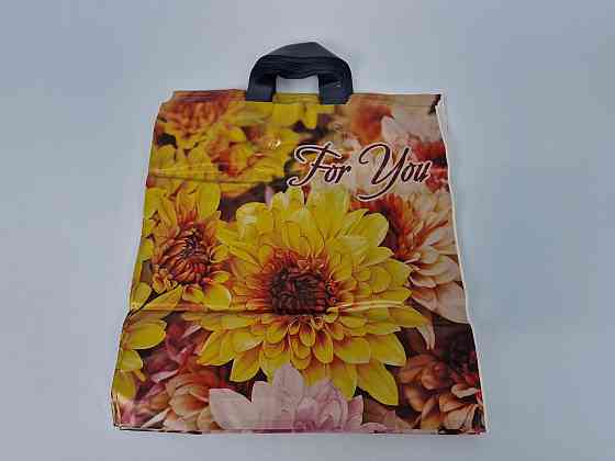 Пакет із петльовою ручкою спр п "Хризантеми For You" (38х42+3) 90 мк ДПА (50 шт) Харків