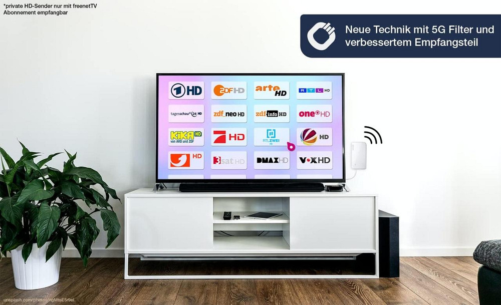 Цифрова кімнатна антена 5G для DVB-T2 HD, активна з підсилювачем для цифрового ефірного телебачення, білий Київ - фото 5