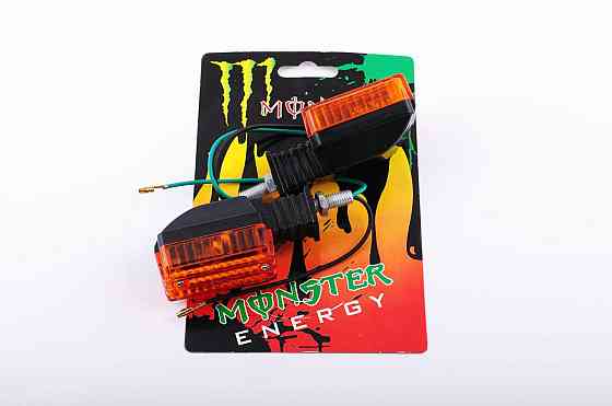 Повороти, міні (пара) прямокутні (чорні, жовте скло, mod:1) (чорні, жовте скло, mod:1) Мукачево