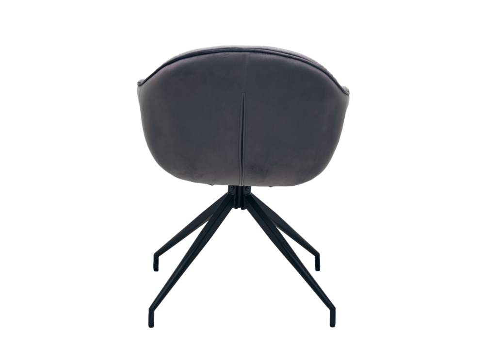 Стілець поворотний R-145 сірий + чорний Дніпро - фото 3