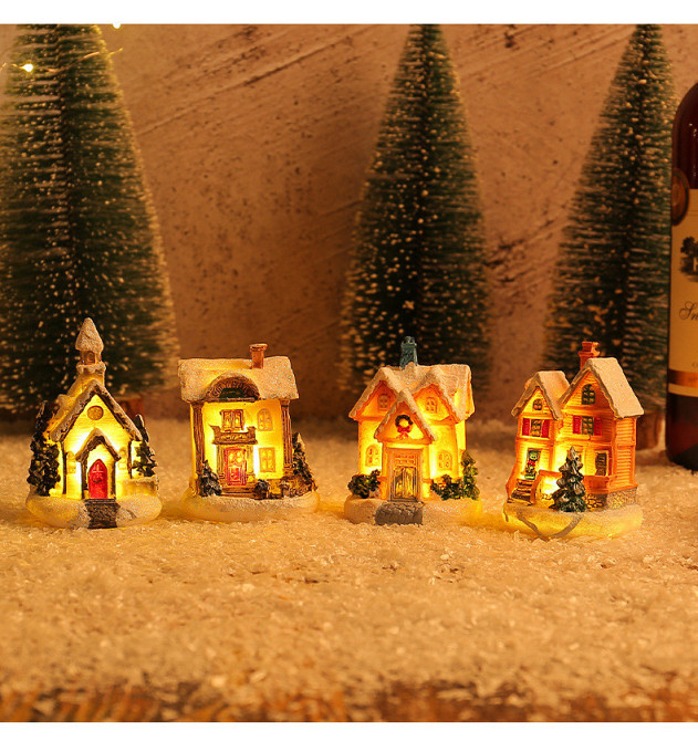 Новогодний домик с LED подсветкой из полистоуна для мини-сада, декора, миниатюры, Рождественской инсталляции. Модель 2-26 Одесса - изображение 4