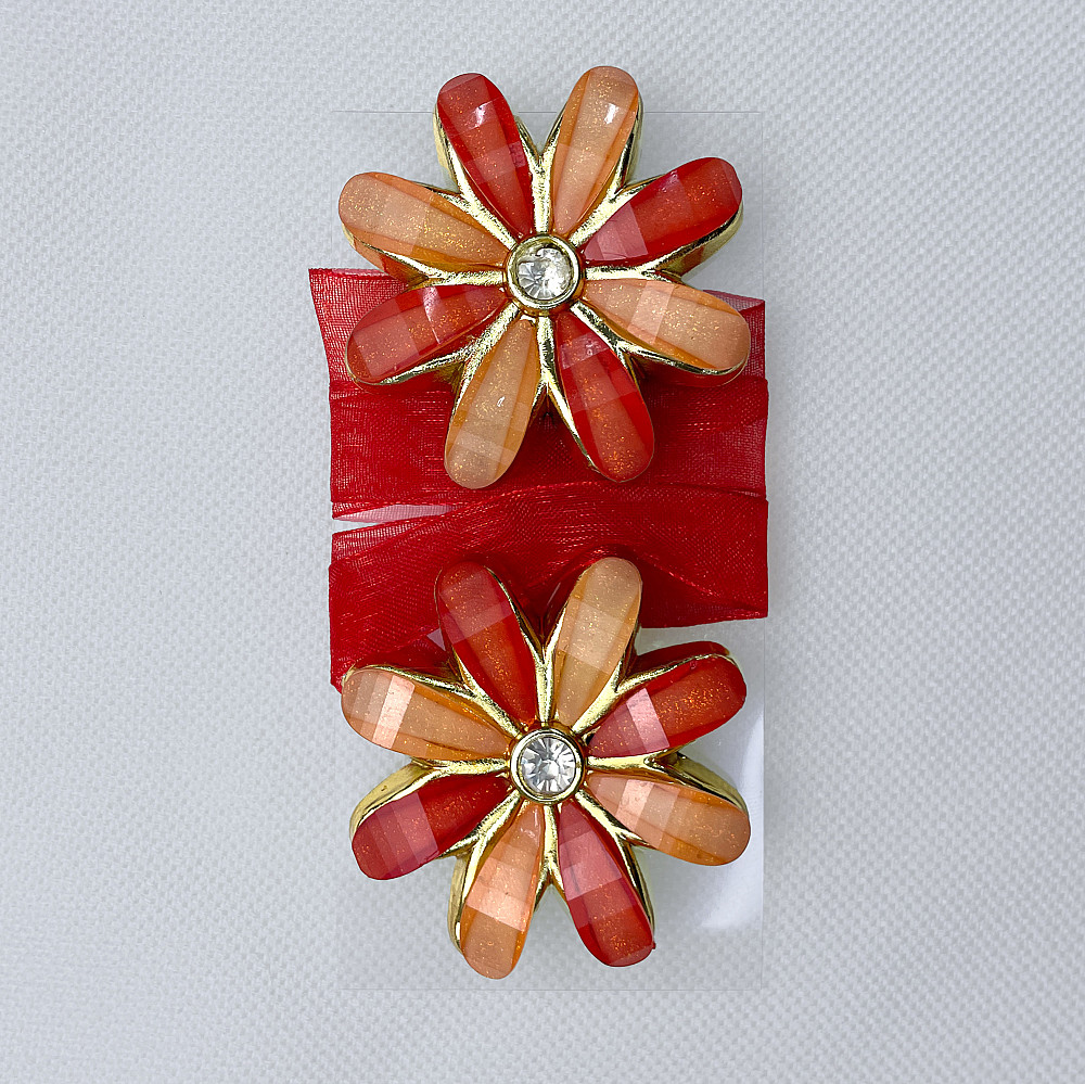 Магніти для штор та гардин "Квітка" набір 2 шт Червоний з помаранчевим (81-254) Київ - фото 6