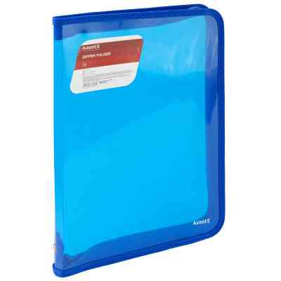 Папка на блискавці Axent об'ємна A4 550 мкм Прозора Синя (1801-22-A) Вінниця