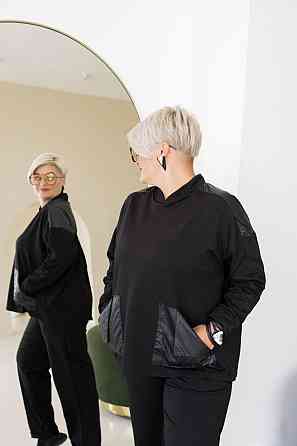 Жіночий стильний костюм  вільного крою двунитка +плащівка Одеса