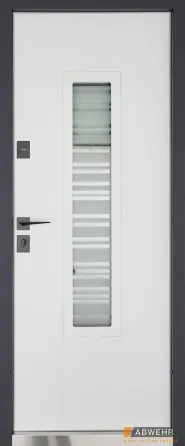 Вхідні двері Abwehr Defender Matrix 555 RAL 7021Т+ Вуличний вологостійкий МДФ Білий 960*2050 мм Київ