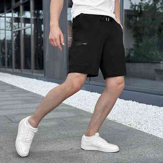 Мужские летние черные шорты Pobedov Line Киев