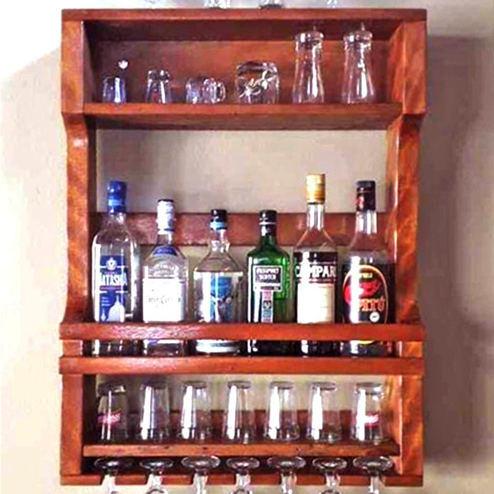 Настінна винна полиця "Місіхоро" корал Миколаїв - фото 1