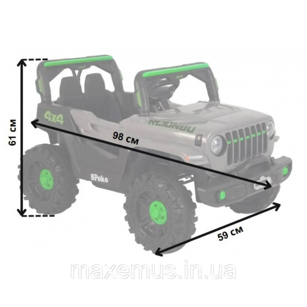 Дитячий електромобіль на акумуляторі QD-V80 електромашинка для дітей з пультом керування сірий Мостиська - фото 9