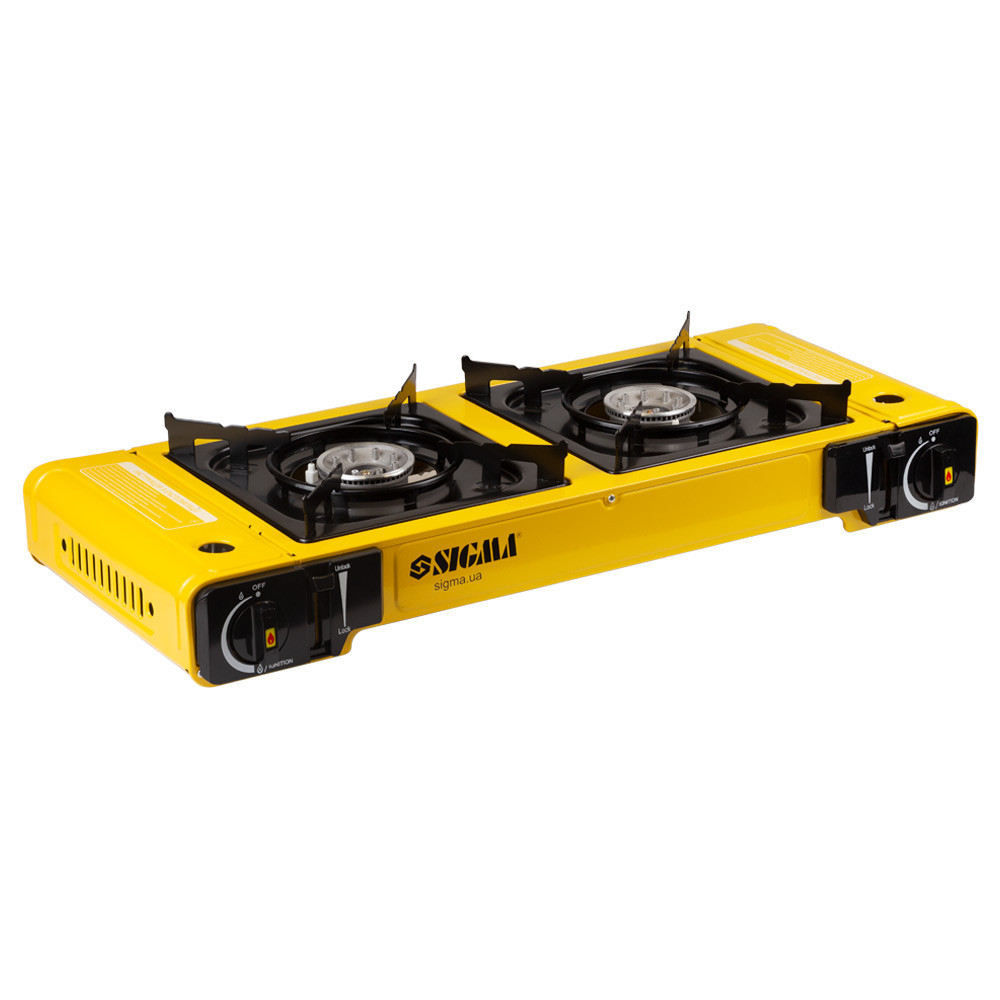 Плита газовая двухконфорочная с пьезоподжигом и адаптером Comfort (кейс) SIGMA (2903461) Киев - изображение 3