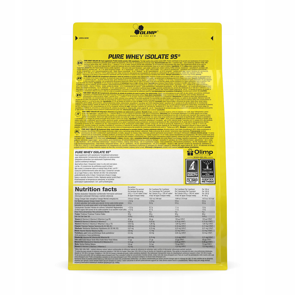 Протеїн Olimp Pure Whey Isolate 95 600 г, Chocolate Луцьк - фото 2