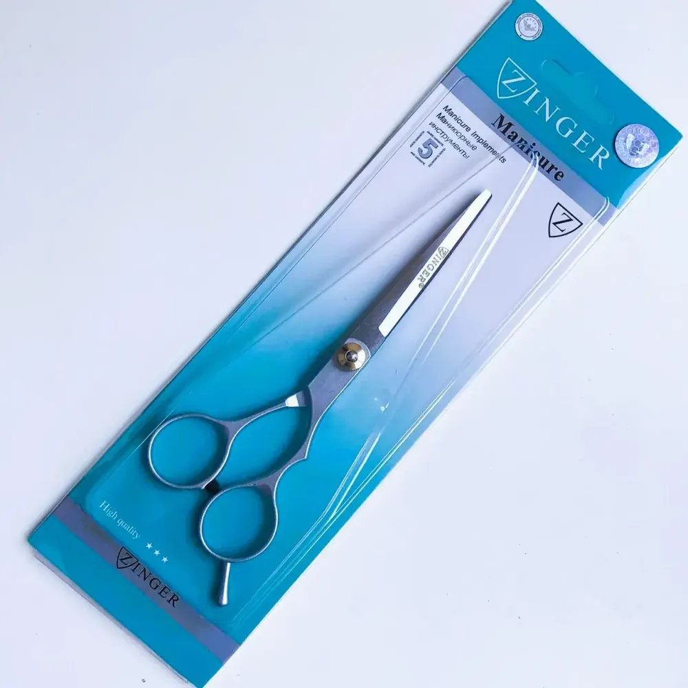 Перукарські ножиці Zinger суцільнометалеві, розмір від болта – 6 см Київ - фото 2