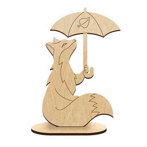 Фігурка для розфарбовування та декорування "Лисиця під парасолькою" FDZ-540 Вінниця