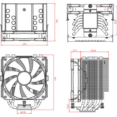 Кулер для процессора ID-Cooling SE-226-XT Black Винница - изображение 7