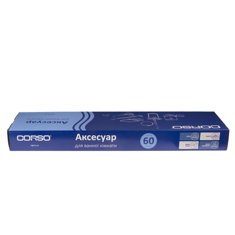 Держатель для полотенец COMO 600×110×30мм двойной CORSO (9681101) Киев - изображение 4