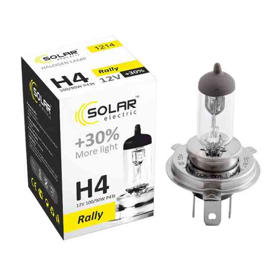 Галогенова лампа Solar H4 12V 100/90W P43t-38 Starlight +30% Львів