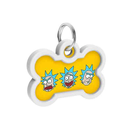 Адресник для собак и кошек металлический WAUDOG Smart ID с QR паспортом, рисунок 