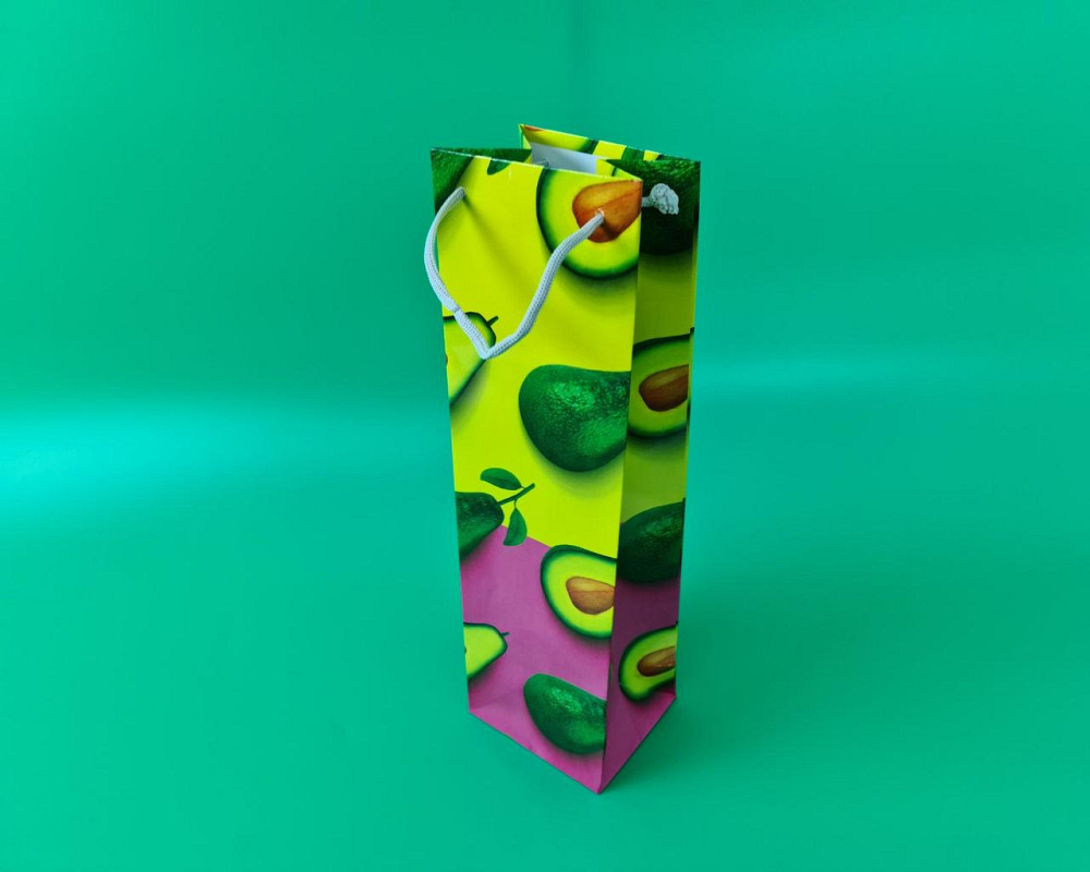 Пакет паперовий подарунковий під пляшку 12/9/36 (артBUT-92) (12 шт.) Харків - фото 1