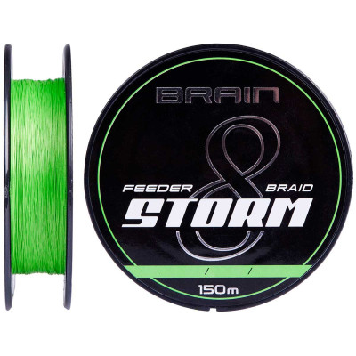 Шнур Brain Storm 8X 150m 0.10mm 13lb/5.9kg Lime (1858.51.97) Винница - изображение 1