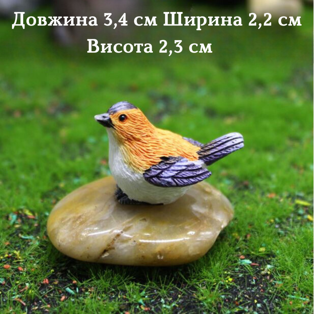 Декоративные фигурки Птички с гнездом для мини-сада кашпо флорариума микроландшафта рокария Набор Маленький Одесса - изображение 3