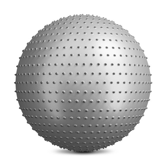 Фітбол масажний Hop-Sport 65см сріблястий + насос Київ