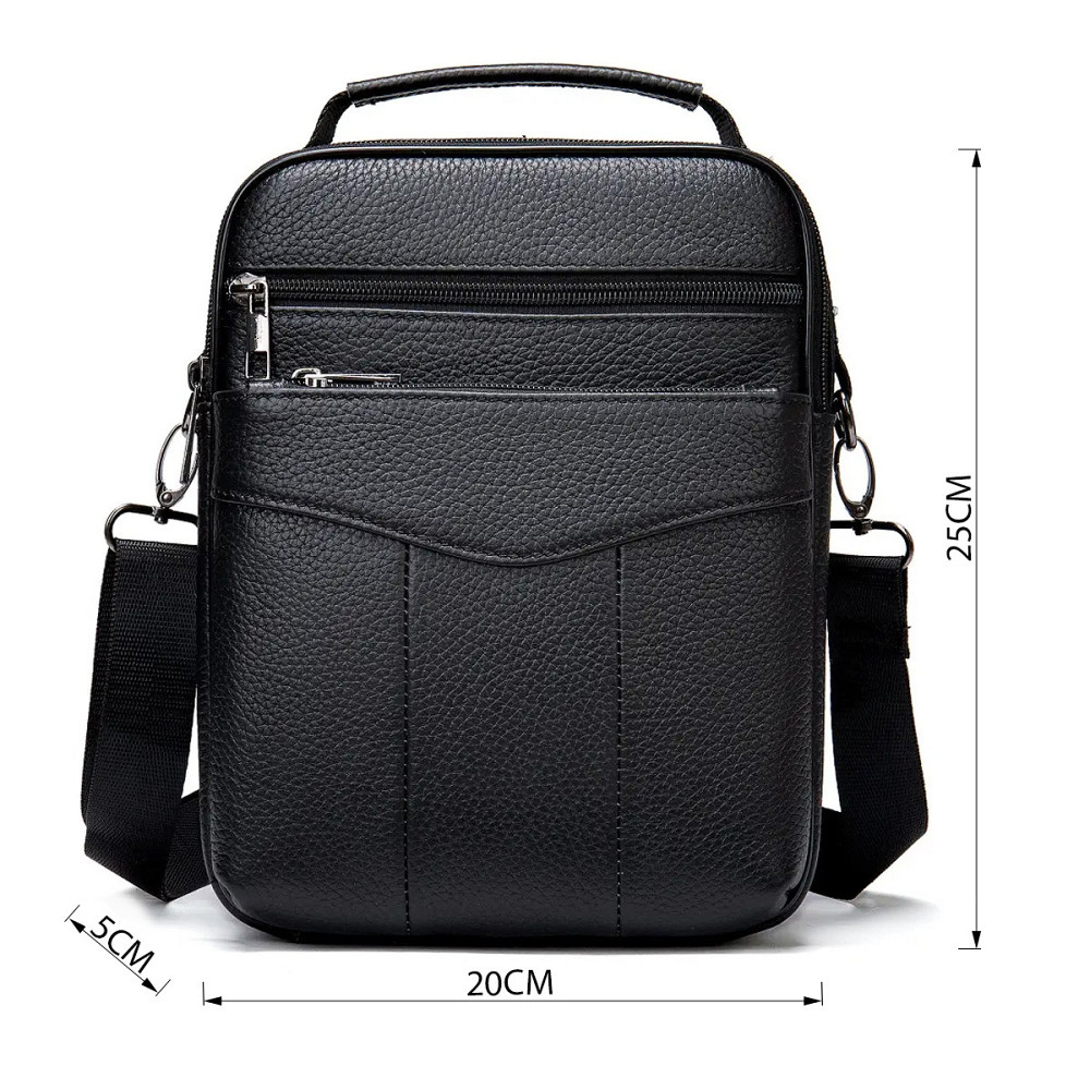 Мессенджер чоловічий шкіряний 20345 Vintage Чорний Київ - фото 4