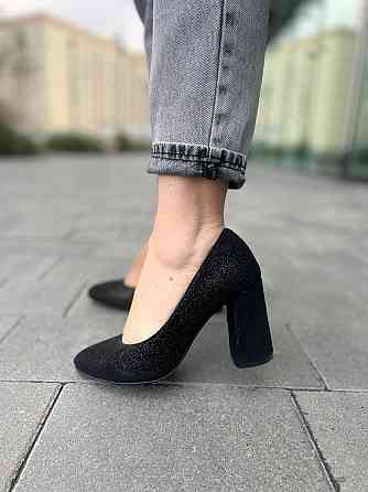 Nivelle Туфлі жіночі NIVELLE чорний/срібні натуральна замша каблук 9 см (1592/8051-8045) Коломыя