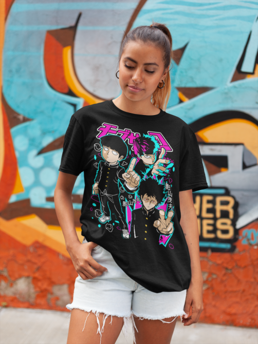 Футболка аниме Моб Псйкхо Манга Стрип оверсайз (S/M/L) Черний AnimeJ0742 Днепр - изображение 3